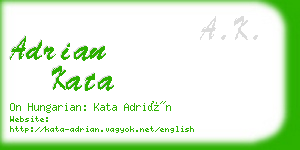 adrian kata business card